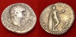 Ancient Coins - Titus. As Caesar, AD 69-79. AR Denarius Rome Struck 79 AD Venus From Behind