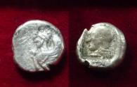 Ancient Coins - Troas, Gergis 5th century BC. Sphinx Athena In Incuse