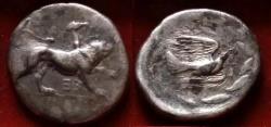 Ancient Coins - SIKYON, 431-400 BC. AR Stater Chimaera advancing dove flying in wreath