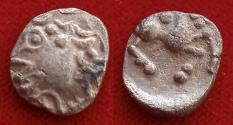Ancient Coins - CENTRAL EUROPE. South Germany. Quinarius (1st century BC). 'Brillengesicht' type /1
