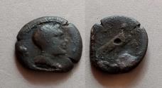Ancient Coins - SPARTA. LAKONIA, Lacedaemon Republican period. 43-31 BC. Æ Tetrachalkon Eagle
