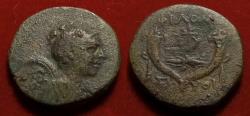 Ancient Coins - PHRYGIA, Philomelion. Late 2nd-early 1stc BC. Æ Nike Bust & Double Cornucopia