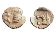 Ancient Coins - Mysia, Kyzikos Barbaric type Galatians/? BC. AR obol Boar & Lion
