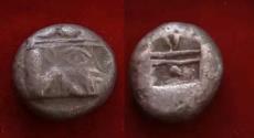 Ancient Coins - LYCIA, PHASELIS AR Stater 530-500 BC. Prow of ship as boar