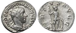 Ancient Coins - Volusian, 251-253 AD.  AR Antoninianus. Virtus rev.