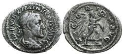 Ancient Coins - Maximinus Thrax, 235-238 AD. AR Denarius, Rome. Victory rev.