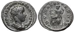 Ancient Coins - Gordian III, 238-244 AD. AR Antoninianus, Rome. Roma seated rev.