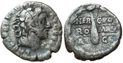 Ancient Coins - Commodus, 177-192 AD. AR Denarius, Rome. Commodus as Hercules / Club rev.