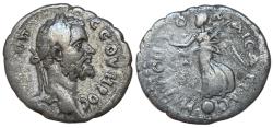 Ancient Coins - Cappadocia, Caesarea. Septimius Severus, 193-211 AD. AR Drachm. Nike rev.