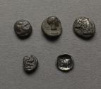 Ancient Coins - Lot of (5) Various Greek AR Fractional silver coins to be identified.
