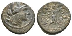 Ancient Coins - Phrygia, Apameia. 88-40BC. Æ18mm. Artemis / Marsyas.
