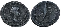 Ancient Coins - Hostilian, Caesar, 250-251 AD. AR Antoninianus, Rome. Mars rev.