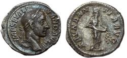 Ancient Coins - Severus Alexander, 222-235 AD. AR Denarius, Rome. Abundantia rev.