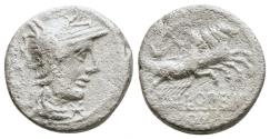 Ancient Coins - Roman Republic. L Opimius, 131 BC. AR Denarius, Rome.
