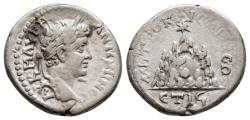 Ancient Coins - Cappadocia, Caesarea. Caracalla, 198-217 AD. AR Drachm. Mt. Argaeus rev.