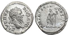 Ancient Coins - Septimius Severus, 193-211 AD. AR Denarius, Rome. Neptune rev.