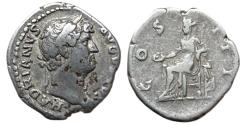 Ancient Coins - Hadrian, 117-138 AD AR Denarius, Rome. Concordia rev.
