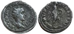 Ancient Coins - Hostilian, Caesar, 250-251 AD. AR Antoninianus, Rome. Mars rev.