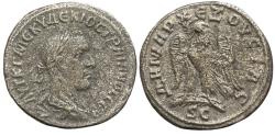 Ancient Coins - Seleucis & Pieria, Antioch.  Trajan Decius, 249-251 AD. Billon Tetradrachm.