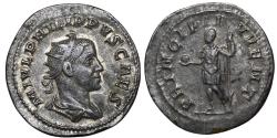 Ancient Coins - Philip II, as Caesar, 244-247AD. AR Antoninianus, Rome. Emperor standing rev.