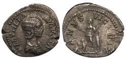 Ancient Coins - Plautilla, Augusta, 202-205 AD. AR Denarius, Rome. Venus rev.
