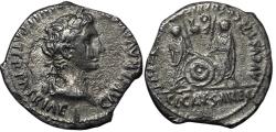 Ancient Coins - Augustus, 27 BC-14 AD. AR Denarius, Lugdunum.