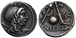 Ancient Coins - Roman Republic. Q. Caecilius Metellus Pius. AR Denarius, Hispania..