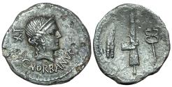 Ancient Coins - Roman Republic. C. Norbanus, 83 BC. AR Denairus, Rome.
