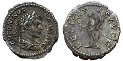 Ancient Coins - Caracalla, 198-217 AD. AR Denarius, Rome.  Felicitas rev.