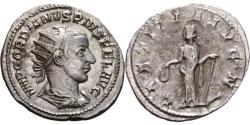 Ancient Coins - Gordian III, 238-244 AD. AR Antoninianus, Rome. Laetitua rev.
