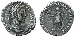 Ancient Coins - Commodus, 177-192 AD. AR Denarius, Rome. Virtus rev.