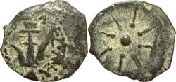 Ancient Coins - Judea, Hasmoneans, Alexander Jannaeus AE Prutah - Anchor / Sun-Burst