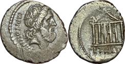 Ancient Coins - Petillius Capitolinus AR Denarius - Jupiter / Temple of Jupiter Capitolinus - Provenance