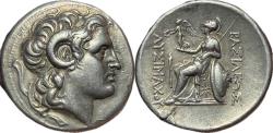 Ancient Coins - Kings of Thrace, Lysimachos AR Tetradrachm - Lampsakos Mint
