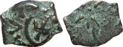 Ancient Coins - Judea, Hasmoneans, Alexander Jannaeus AE Prutah - Anchor / Sun-Burst