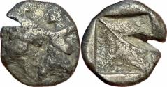 Ancient Coins - Thraco-Macedonian Tribes, Lete or Berge AR Stater - Satyr and Nymph