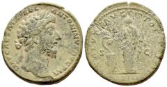Ancient Coins - Marcus Aurelius, 161-180. Sestertius Rome circa 162-163