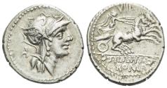 Ancient Coins - Roman Republic.  D. Iunius Silanus L.f., Denarius circa 91 - Ex Hess-Divo 317, 2010, 603 and Naville Numismatics 76, 2022, 292 sales.