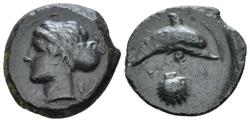 Ancient Coins - Sicily, Syracuse. Hemilitron circa 405