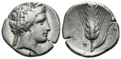 Ancient Coins - Lucania, Metapontum. Nomos circa 340-330 - Ex Naville Numismatics sale 28, 2017, 26.