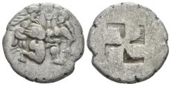 Ancient Coins - Island off Thrace, Thasos. Drachm circa 510-480 - Rare