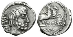 Ancient Coins - L. Tituri L.f. Sabinus. Denarius circa 89 - Ex Naville Numismatics sale 81, 2023, 483.
