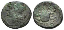 Ancient Coins - Bruttium, Brettii. Quartuncia circa 214-211