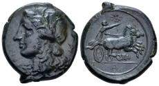 Ancient Coins - Sicily, Syracuse. Bronze circa 287-278
