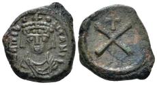 Ancient Coins - Tiberius Constantine, 578-582. Decanummium, Constantinople circa 579-582