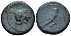 Ancient Coins - Sicily, Sileraioi. Bronze circa 354/3-344 - From the E.E. Clain-Stefanelli Collection.