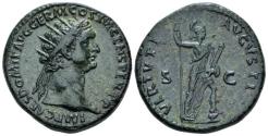 Ancient Coins - Domitian, 81-96.Dupondius Rome circa 92-94
