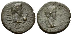 Ancient Coins - Kingdom of Thrace, Rhoemetalces I, with Augustus, circa 11 BC-AD 12. Bronze circa 11-12 AD