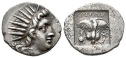 Ancient Coins - Islands off Caria, Rhodes. Drachm, magistrate Artemon circa 150-125