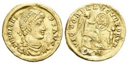 Ancient Coins - Valens, 364-378. 1.5-scripulum or 9-siliquae Antiochia circa 367-368 - NGC Fine Strike: 5/5, Surface: 1/5
